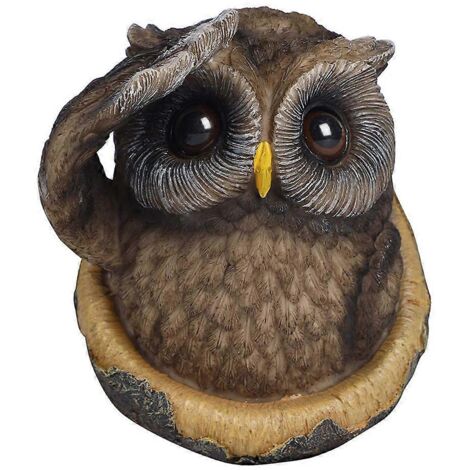Statues de hibou câlinant les arbres, décoration de jardin, sculpture extérieure de Pâques (1/5)