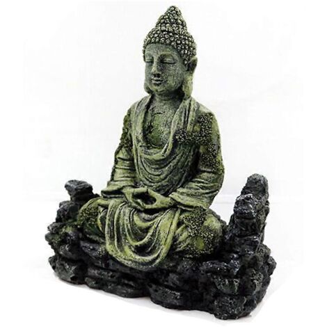 Décoration en résine pour aquarium : statue de bodhisattva, cachette en forme de grotte pour crevettes betta (1/5)