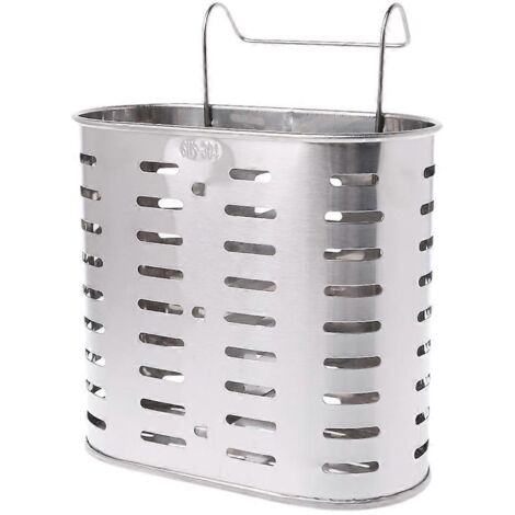 Porte-couverts en acier inoxydable avec égouttoir, rangement pour cuillères, fourchettes et baguettes. Organisateur R (1/5)