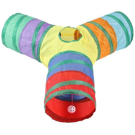Tunnel pour petits animaux, tente pour animaux de compagnie, jouet cachette, maison d'intérieur pour animaux de compagnie, lit de couchage (1/5)