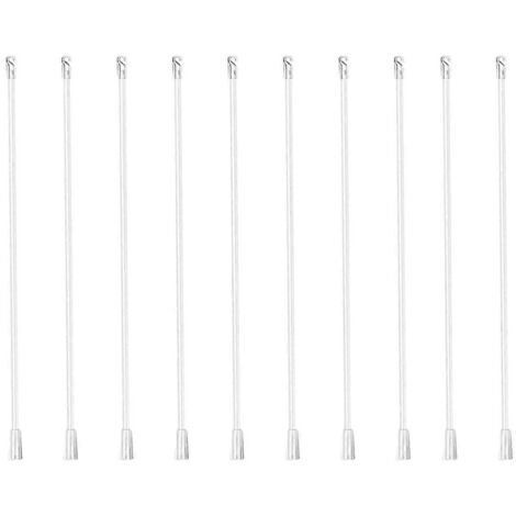 Lot de 10 baguettes pour stores verticaux avec crochet et tige d'inclinaison (1/5)