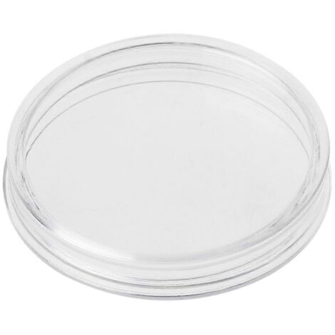 Capsule de rangement transparente ronde en acrylique de 38,6 mm pour pièce d'argent de 1 once (1 oz), format 38,6 mm. (1/5)