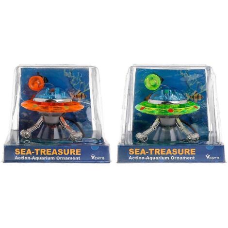 OVNI aquatique artificiel pour décorer un aquarium, un bureau ou une maison. (1/5)