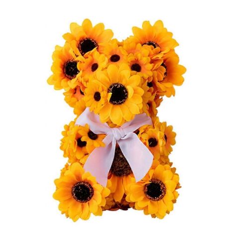 Décoration d'été pour chambre ou dortoir : ours en tournesol artificiel, ornement de tournesol, décoration pour tournesol artificiel et tournesol. (1/5)