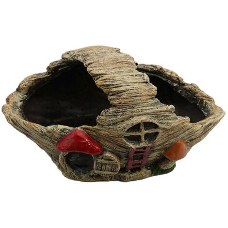 Décoration d'aquarium : abri en résine en forme de bateau à voile pour poissons et crevettes (1/5)