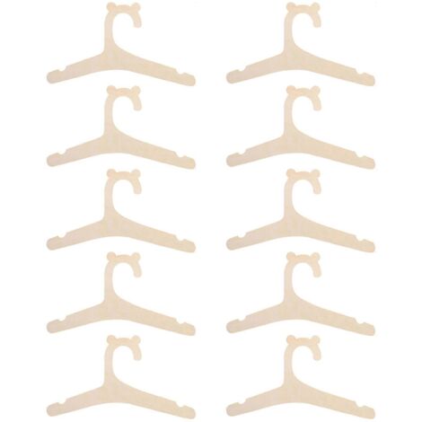 Baby for Creative Cintre en bois, lot de 10 cintres multifonctionnels pour vêtements de bébé (1/5)