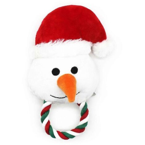 Jouet en corde pour chien, peluche couineuse, cadeau de Noël, jouet de dentition anti-ennui (1/5)