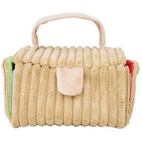 Jouet à mâcher souple et bruyant pour chien, avec fonction renifler et faire couiner de la nourriture. Tapis de jeu en peluche pour chiens. (1/5)
