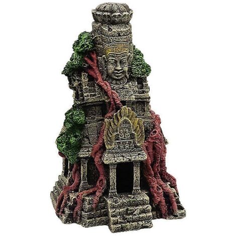 Décoration d'aquarium en résine, statue de temple troglodyte, cachette pour aquarium, thème Bouddha (1/5)