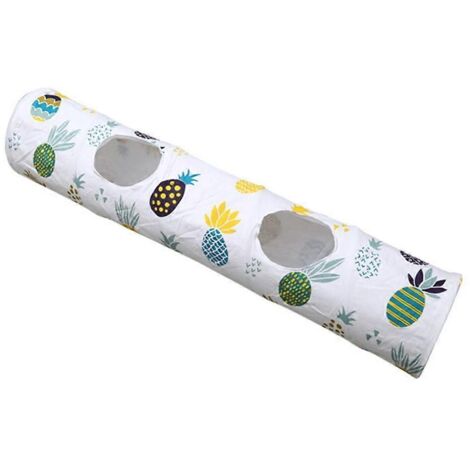 Tunnel pliable pour chat, 119 cm de long, idéal pour jouer et se cacher. (1/5)