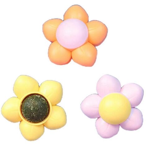 Lot de 3 boules de polygonum naturel à l'herbe à chat, jouet nettoyant pour les dents - friandise molaire pure (1/5)