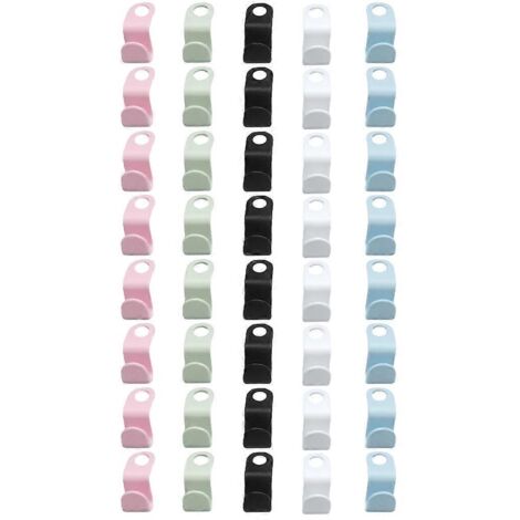 40 crochets de fixation pour cintres robustes, pour penderie et autres vêtements. (1/5)