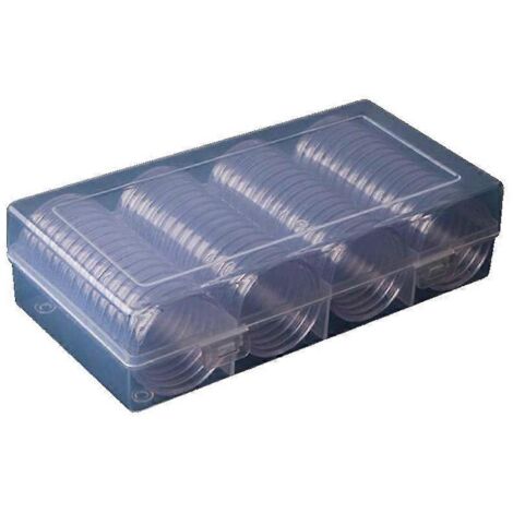 60 capsules transparentes rondes de 41 mm à ajustement direct pour pièces de monnaie C (1/5)
