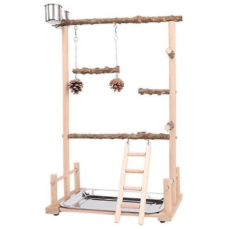 Perchoir pour inséparable, perchoir pour canari, balançoire, pont en bois. (1/5)