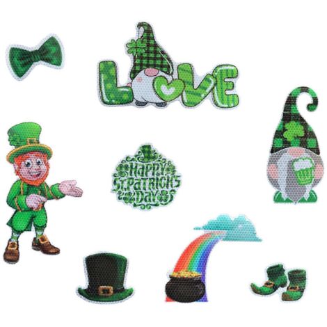 Nain sans visage pour la Saint-Patrick, aimants réfléchissants décoratifs pour réfrigérateur et poupée (1/5)