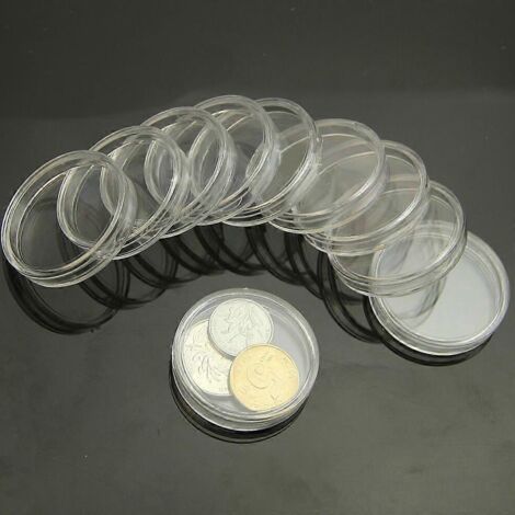 Boîte de rangement ronde pour pièces de monnaie, 35 mm, pour petits objets, idéale pour un anniversaire. (1/5)