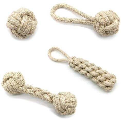 Fournitures pour la dentition des chiots, correction du comportement canin, jouets mignons en coton à nœuds (1/5)