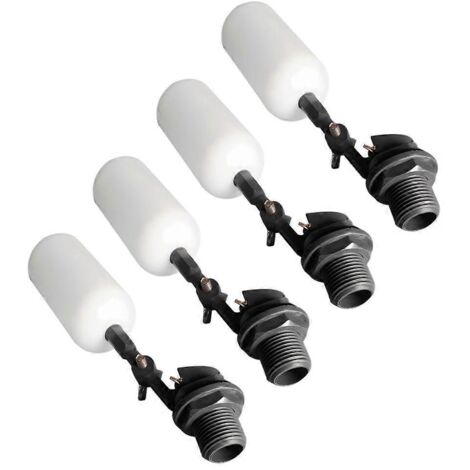 Lot de 4 mini flotteurs stables de 1/2 pouce pour vanne avec bras réglable, remplissage automatique, humidificateur pour réservoir d'eau. (1/5)