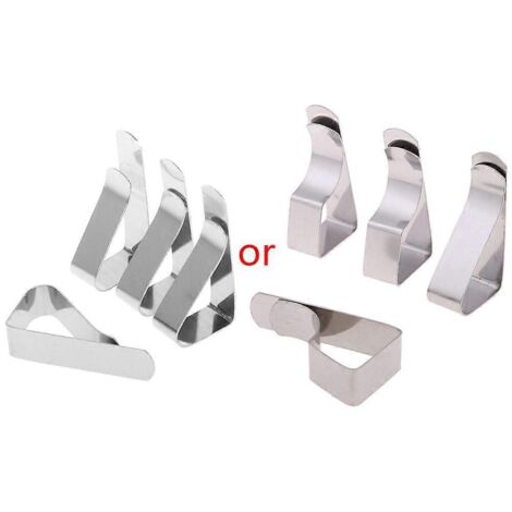 Lot de 4 pinces à nappe en acier inoxydable pour fêtes et mariages (1/5)