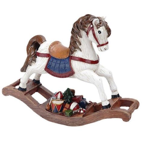 Figurine de cheval de Noël en résine, statuette animale, ornement décoratif de bureau. (1/5)