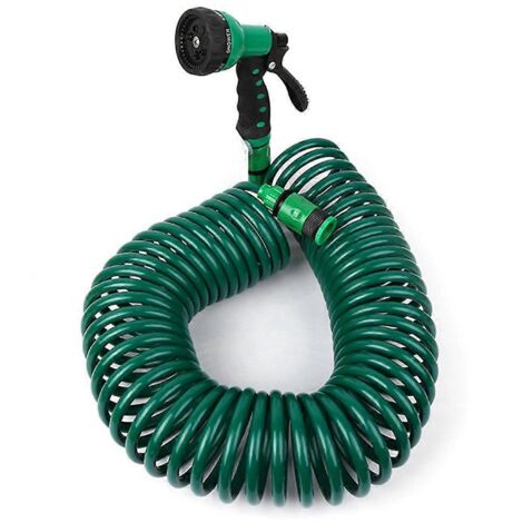 Arroseur de jardin avec tuyau télescopique à ressort de 10 m, lave-auto pour l'irrigation (1/5)