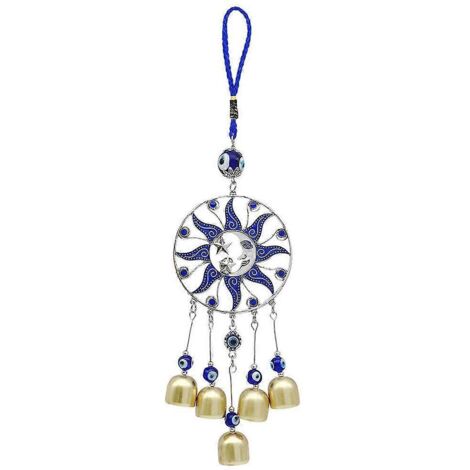 Carillon à vent artisanal en forme de œil maléfique, pendentif décoratif pour la maison et le jardin. (1/5)