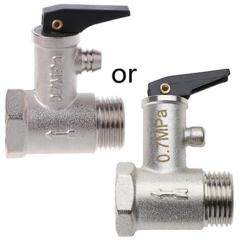 Soupape de sécurité de pression en laiton G1/2" DN15 0,7 MPa pour chauffe-eau électrique (1/5)