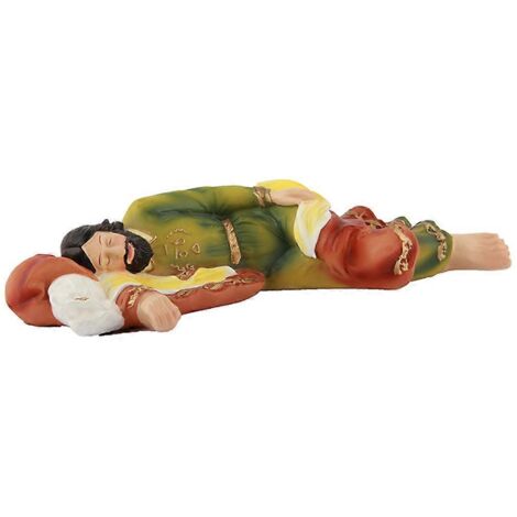 Statue de saint endormi de 20 cm, sculpture religieuse catholique en résine, ornement de jardin, cadeau, décoration pour la maison ou le bureau (1/5)