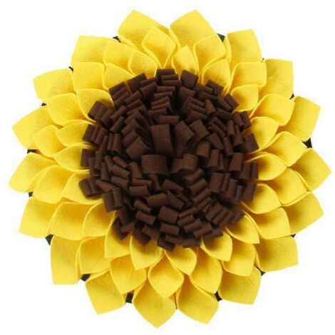 Tapis d'alimentation Pet Fnuffle pour chien, jouet puzzle tournesol, mangeoire lente pour petits animaux (1/5)