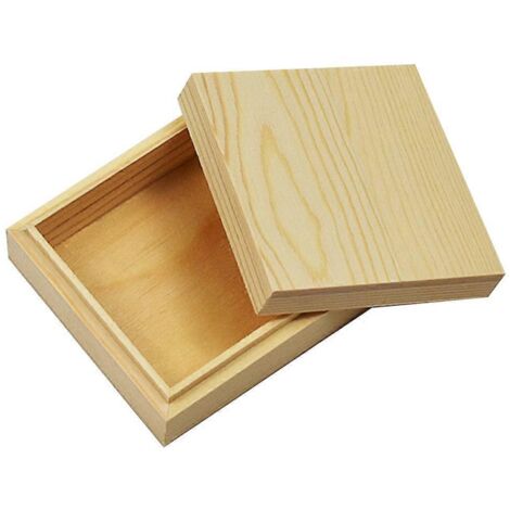 Boîte de rangement en bois pour cuisine, salon et chambre à coucher : légère et facile à transporter. (1/5)