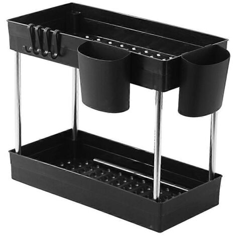 Organisateur de salle de bain à 2 niveaux, rangement sous lavabo, multifonctionnel (1/5)