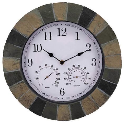 Horloge murale étanche avec affichage de la température et de l'humidité pour la décoration de la cuisine et de la chambre (1/5)