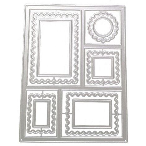 Matrices de découpe en métal pour cadres, bordures en acier au carbone, pour la création de cartes et le scrapbooking. (1/5)