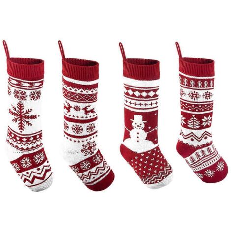 Chaussettes de Noël à suspendre à la cheminée, au sapin de Noël, décorations saisonnières pour sapin de Noël (1/5)