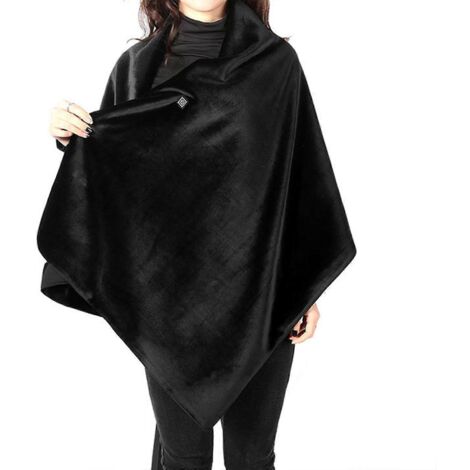 Couverture chauffante rechargeable USB avec 3 niveaux de chaleur, lavable, idéale pour la maison, le bureau et les voyages. Elle peut également servir d'écharpe, de cape ou de coussin chauffant. (1/5)