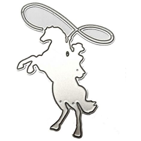 Matrices de découpe en métal - Pochoir de gaufrage à motif cheval - Idéal pour la création de cartes et le scrapbooking (1/5)