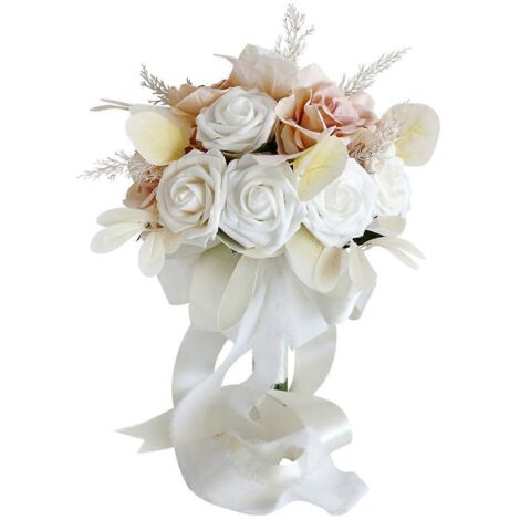 Bouquet de mariée fait main pour banquet de mariage, réception et bal de promo (1/5)