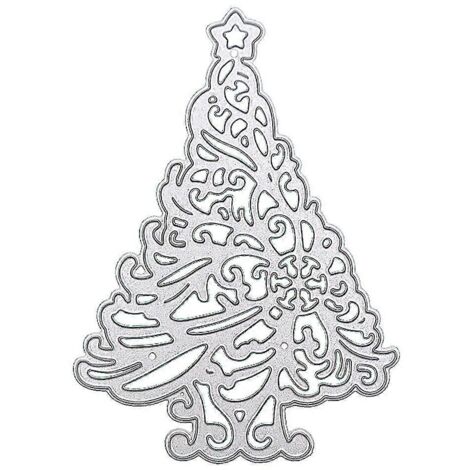Découpes à l'emporte-pièce en forme d'étoile pour sapin de Noël, bordure en métal gaufrée pour décoration DIY (1/5)