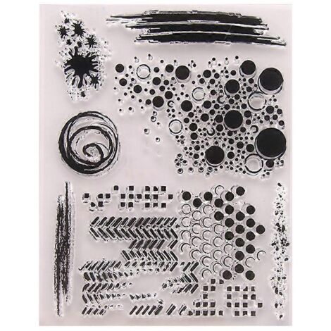 Feuille de silicone transparente pour tampon, idéale pour le scrapbooking, la carterie et les loisirs créatifs (T1336) (1/5)
