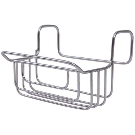 Porte-éponge de cuisine en acier inoxydable, panier de rangement pour éponge, égouttoir à liquide vaisselle et brosse de nettoyage. (1/5)