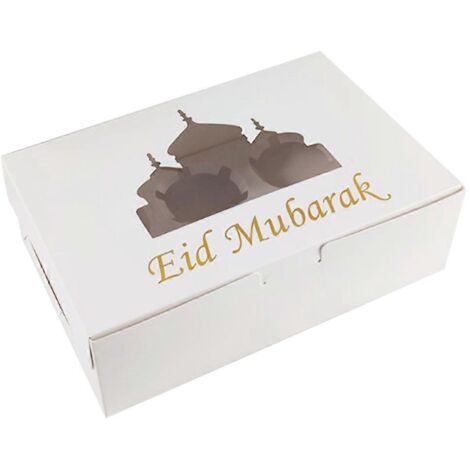 Boîte à cupcakes Eid Mubarak, accessoire de rangement pour aliments et articles ménagers (1/5)