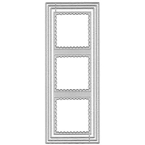 Matrices de découpe en métal pour bordures et pochoirs, idéales pour le scrapbooking, les albums et les cartes en papier. (1/5)