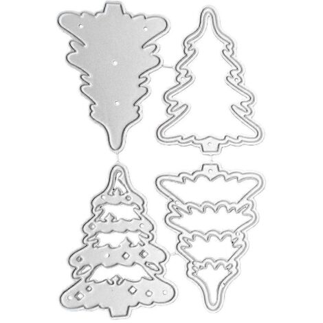 Pochoirs en métal pour sapins de Noël, matrices de découpe, modèles pour scrapbooking, cartes et loisirs créatifs, gaufrage et décoration. (1/5)