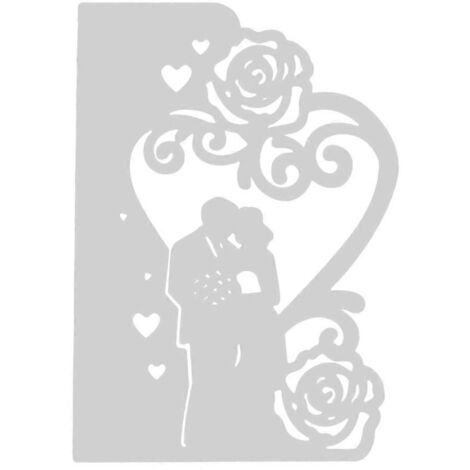 Découpes métalliques pour invitation de mariage, scrapbooking à faire soi-même, papier gaufré décoratif (1/5)