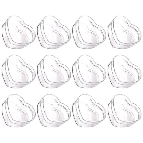 Boîtes en acrylique transparent, petites boîtes de rangement en acrylique, boîtes transparentes en forme de cœur (1/5)
