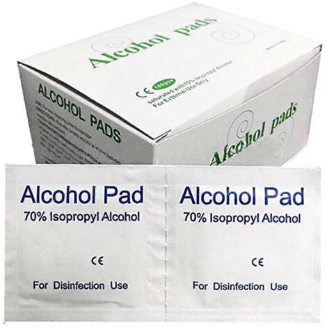 100 lingettes jetables en coton stérilisé à l'alcool, antibactériennes et nettoyantes pour la vaisselle (1/5)