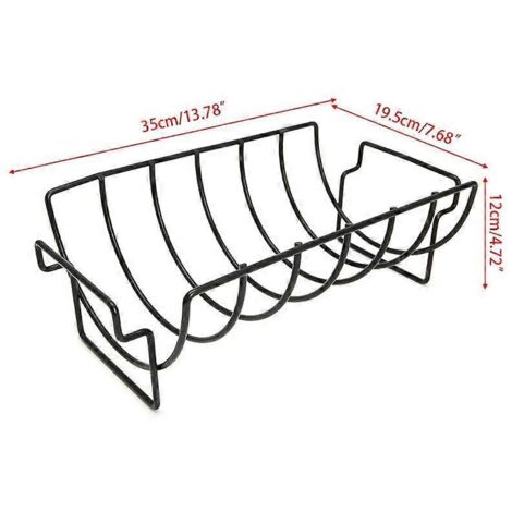 Support antiadhésif en fil métallique pour barbecue, grille à steak, support à côtes levées, outil de cuisine (1/5)