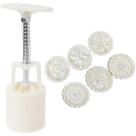 Moule à gâteaux de lune pour la fête de la lune, presse manuelle, emporte-pièces pour gâteaux de lune, accessoires de décoration de pâtisserie (1/5)