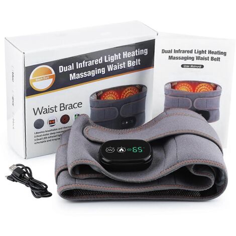 Ceinture de massage sans fil chauffante infrarouge pour la taille et les lombaires, soulageant la douleur. (1/5)