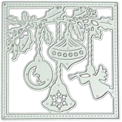 Gabarit de découpe et de gaufrage pour la création de cartes et d'invitations de Noël à faire soi-même (1/5)